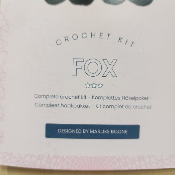 Handicraft Easy Crafting Crochet Kit Fox, All in one Kit, Crochet Fox New - Picture 3 of 4